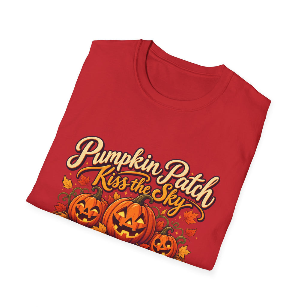 Pumpkin Patch Kiss the Sky Shirt | Cute Fall Jack-O'-Lantern Graphic Tee | Womens Halloween T-Shirt