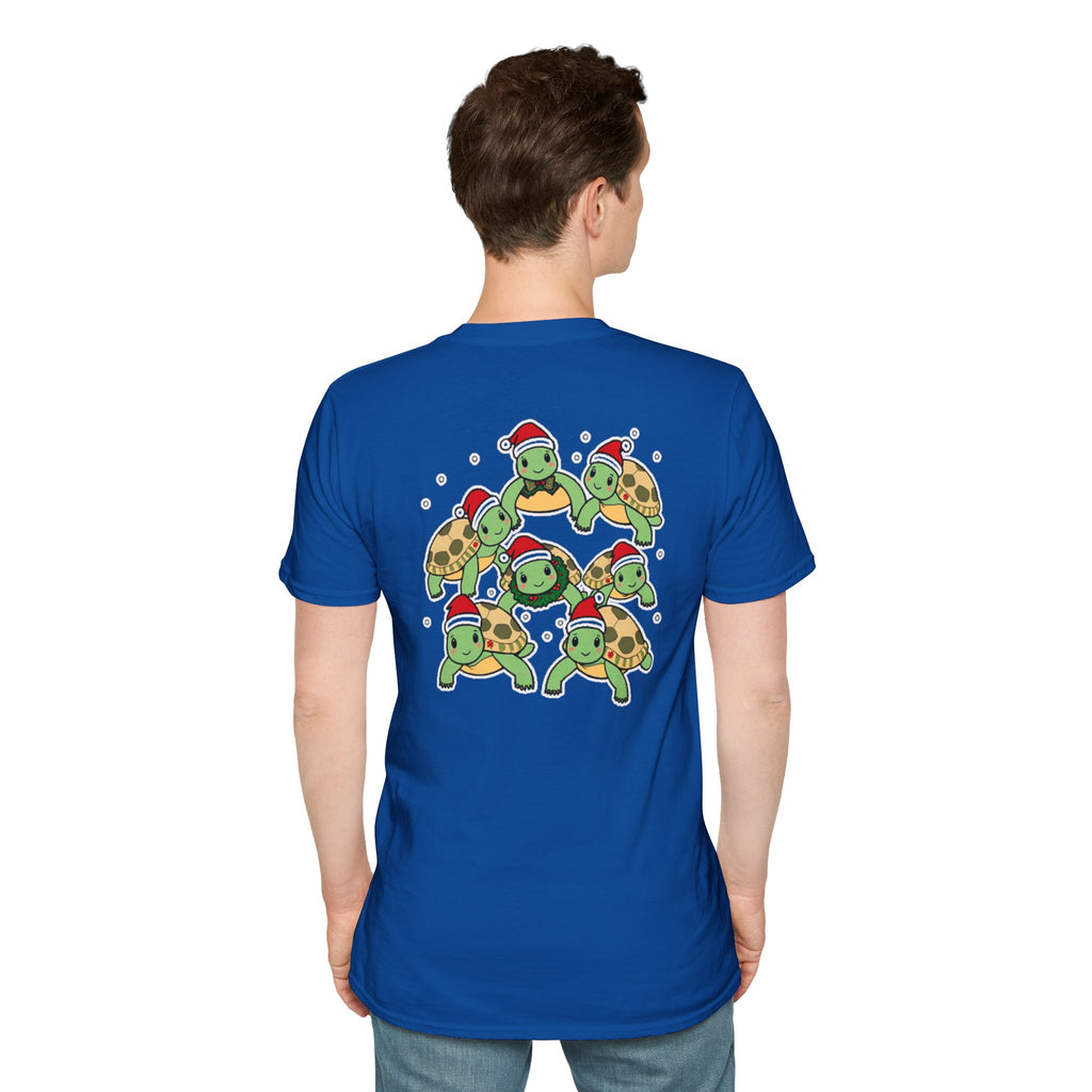 Christmas Turtles Family T-Shirt | Cute Cartoon Unique Holiday Design Gift Shirt