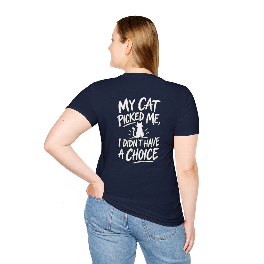 Cat Dad Shirt My Cat Picked Me Dark Humor Sarcastic Graphic Tee Unique Gift Funny Tshirt