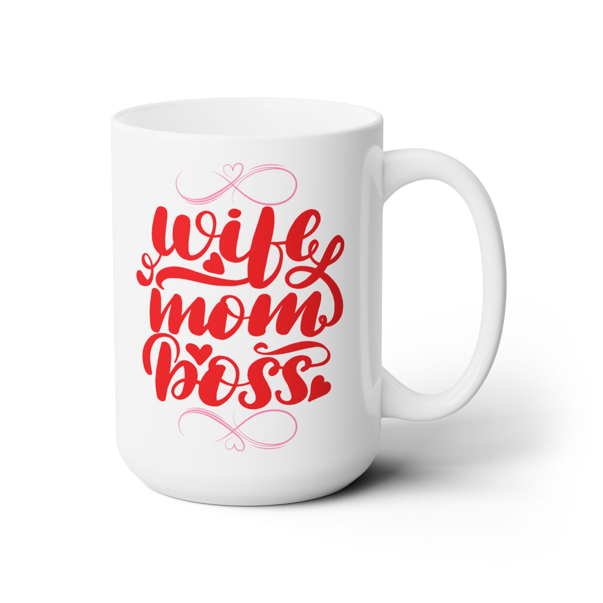 Wife Mom Boss Coffee Mug Funny Best Cute Gift Mother Boss Manager Ceramic 15oz