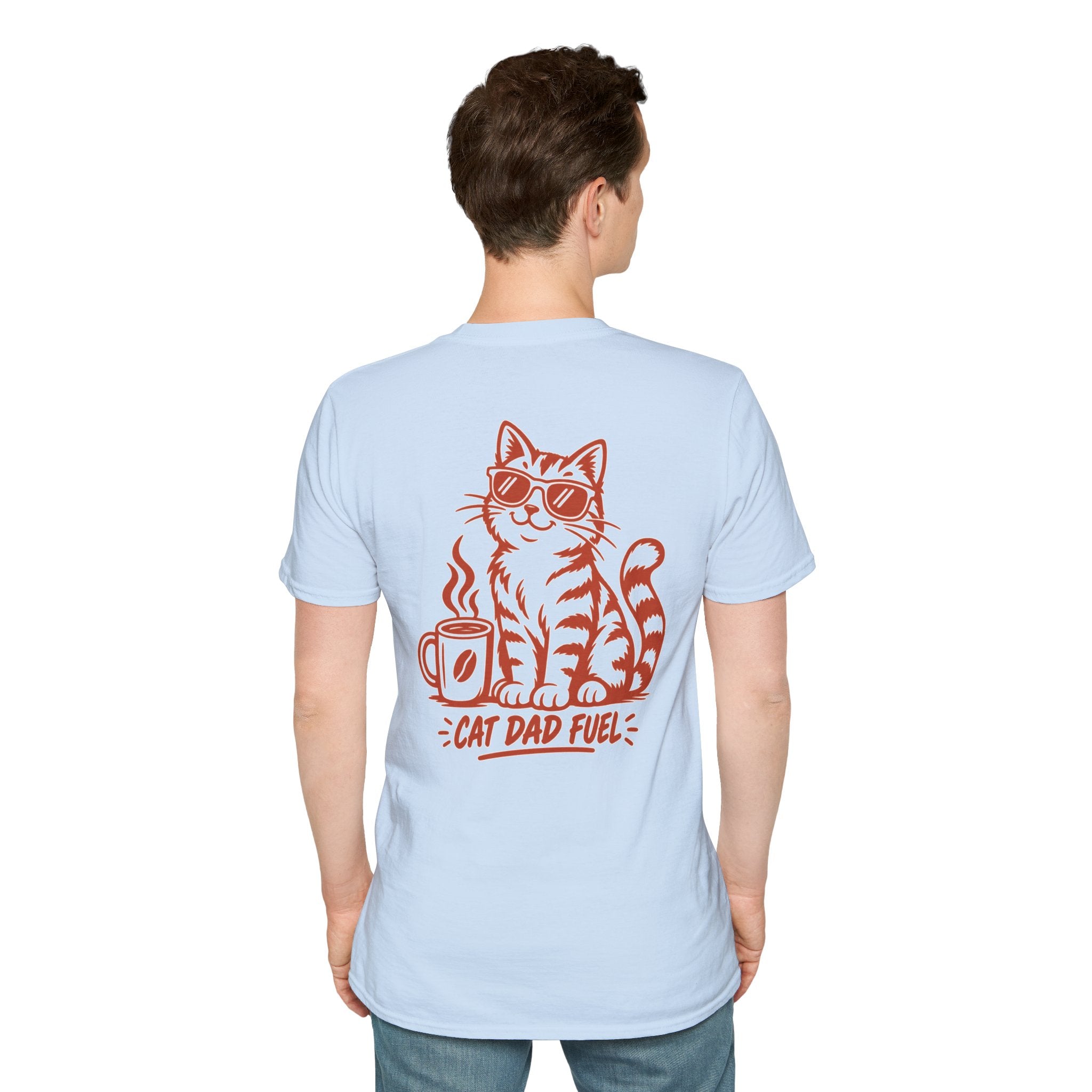 Cat Dad Shirt Cat Dad Fuel Funny Coffee Cat Lover Graphic Tee Unique Gift Funny Tshirt