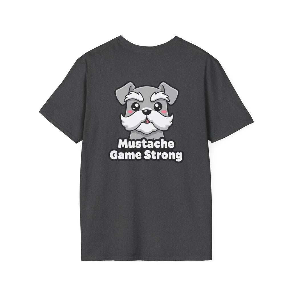 Cute Schnauzer Shirt Mustache Game Strong Funny Dog Lover Unisex Softstyle Tee Gift