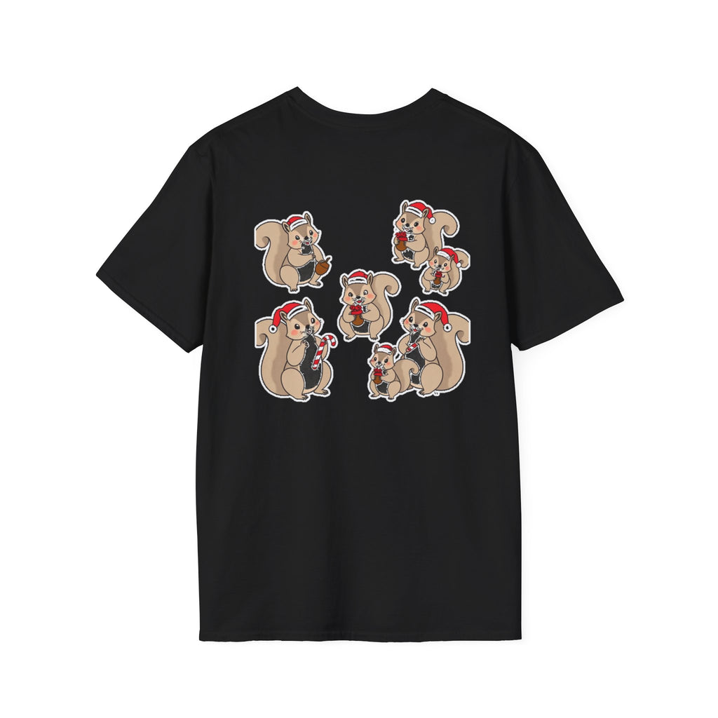 Christmas Squirrels Family T-Shirt | Cute Cartoon Design Unique Holiday Gift Shirt