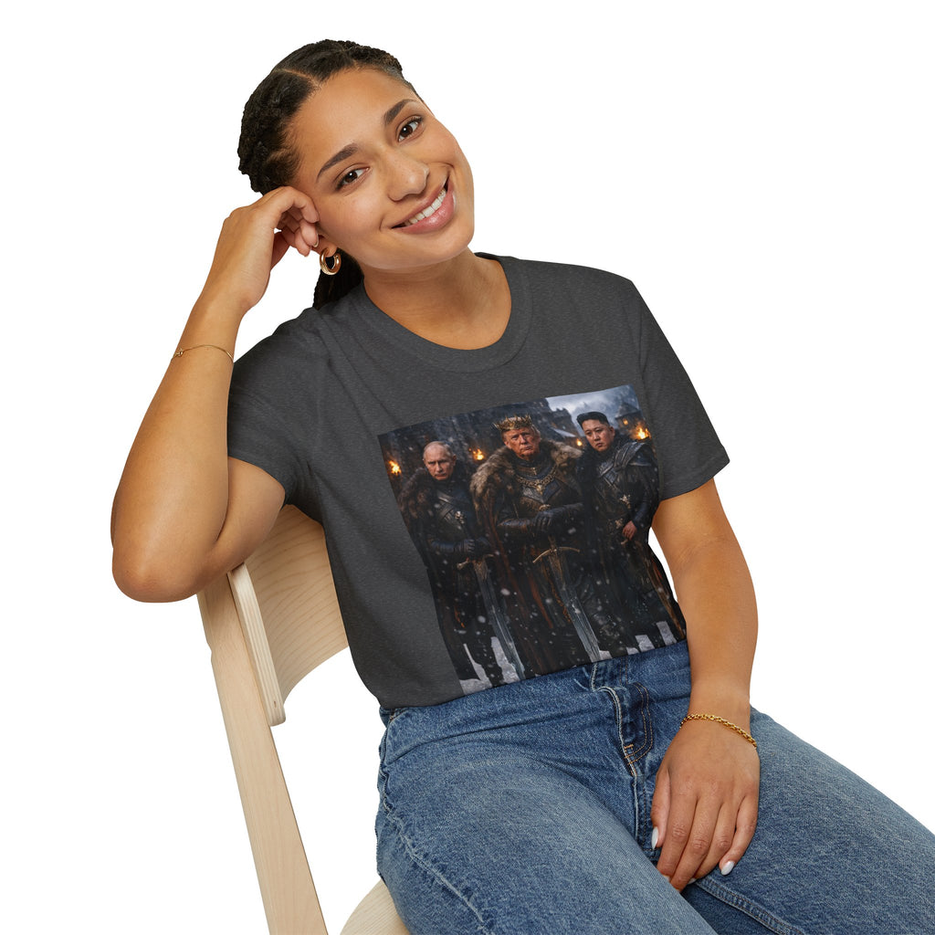 Funny Trump Putin Kim Jong Unique T-Shirt Artwork Throne Unisex Softstyle Tshirt