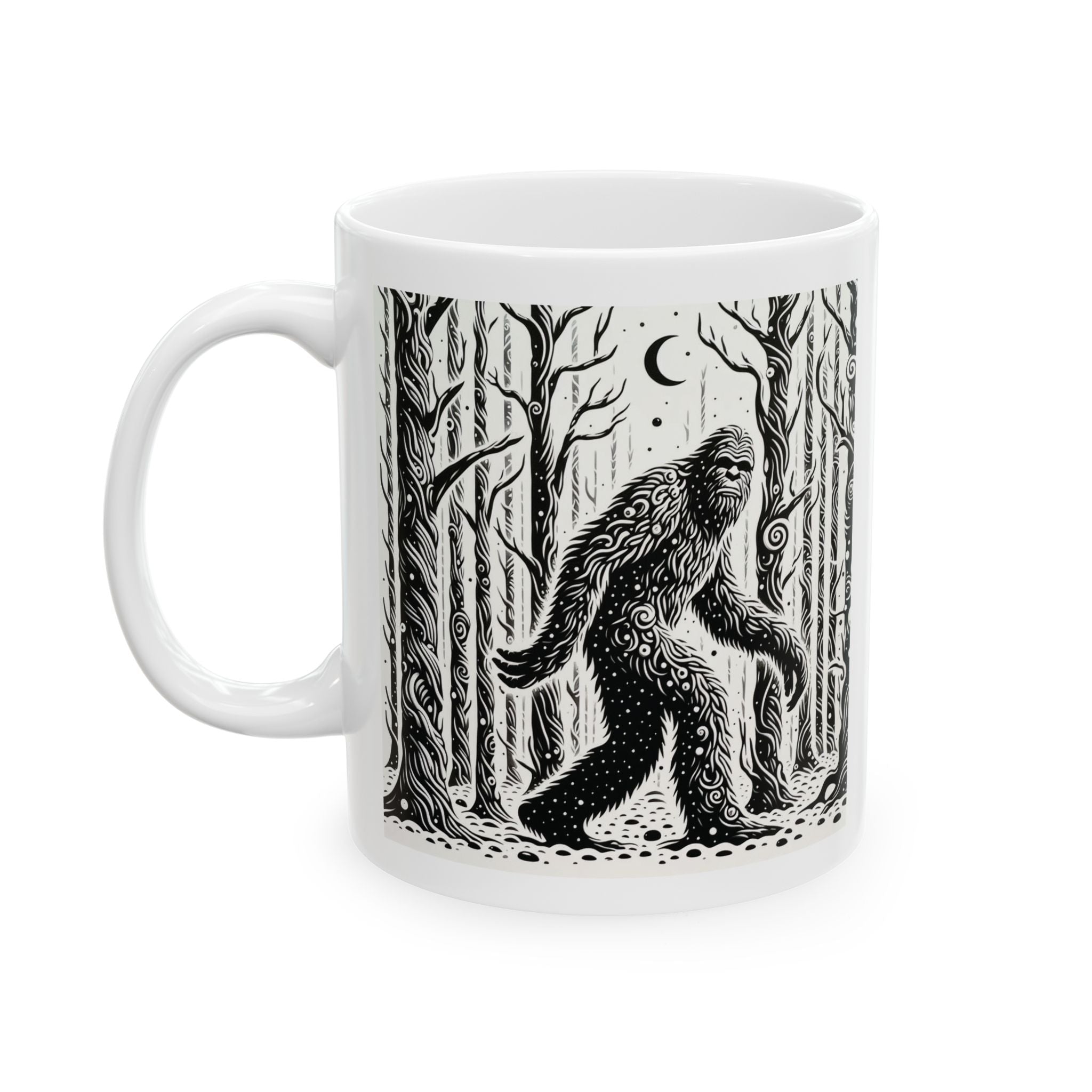 Funny Bigfoot Sasquatch Yeti Ceramic Mug Unique Gift Tea Coffee Cup Art 11oz New