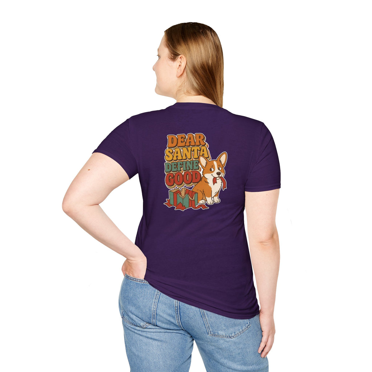 Retro Christmas Dog T-Shirt Dear Santa Define Good Vintage Dog Lover Shirt Unisex Softstyle Tee Christmas Gift