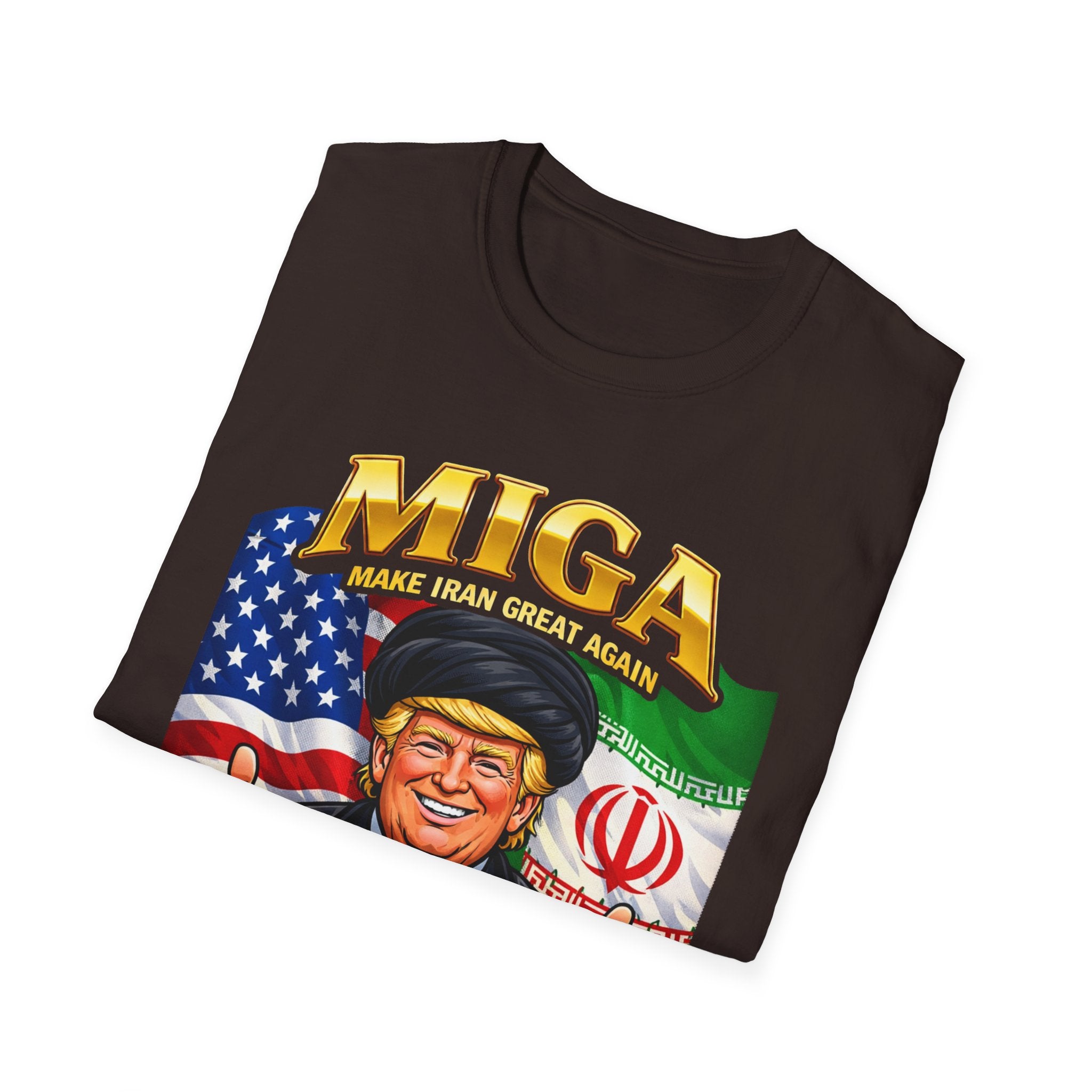 Funny Trump Iranian Flag Shirt Make Iran Great Again MIGA Softstyle T-Shirt Best