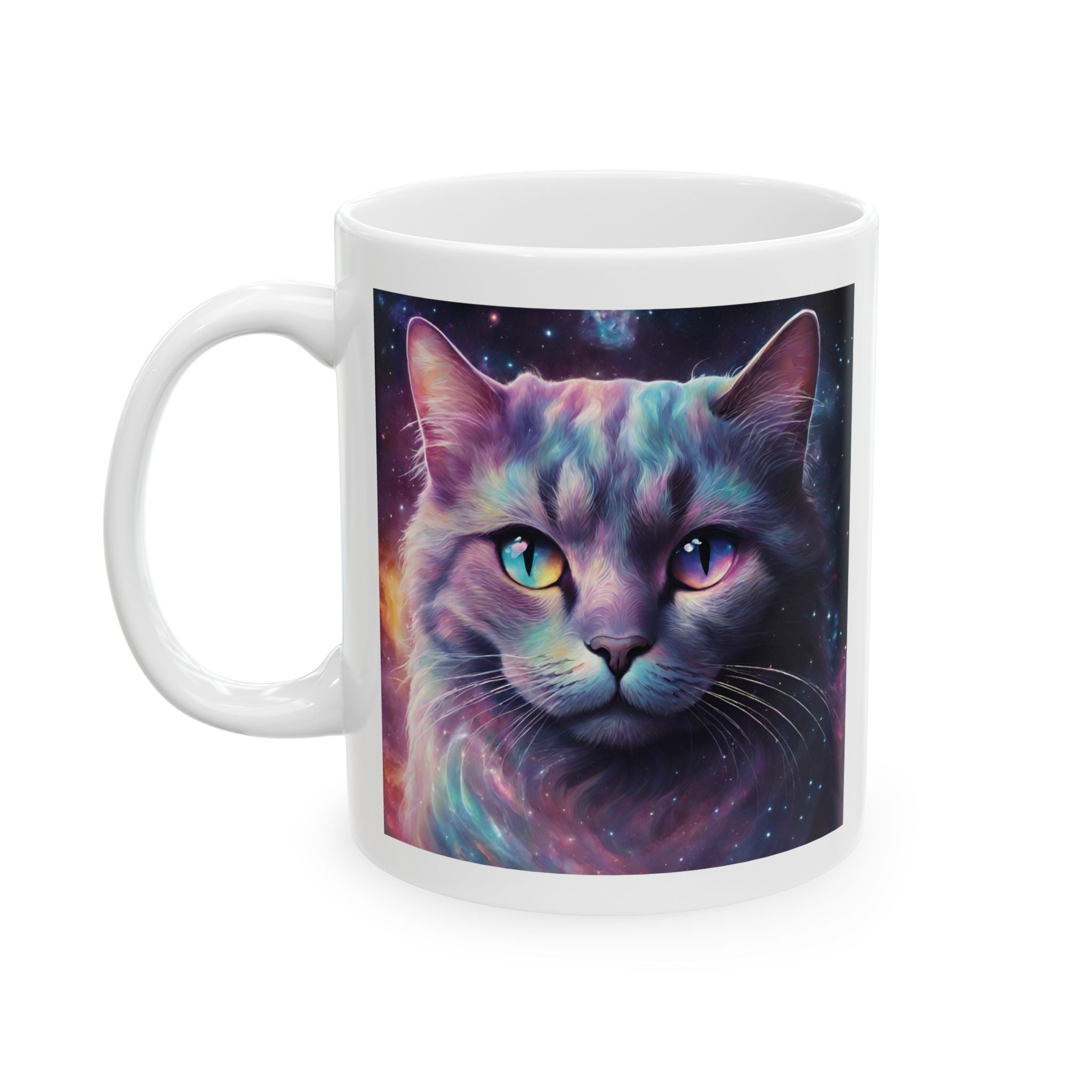 Cosmic Cat For Mom Lover Funny Coffee Tea Ceramic Mug Office Work Cup Gift Cute