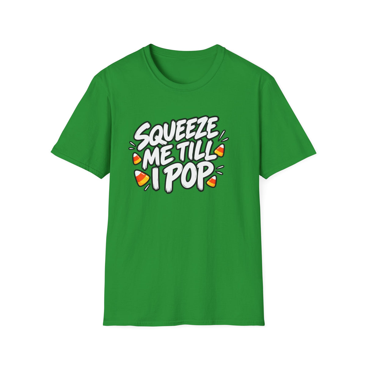 Funny Halloween Shirt Squeeze Me Till I Pop Candy Corn Novelty Tee Graphic T-Shirt