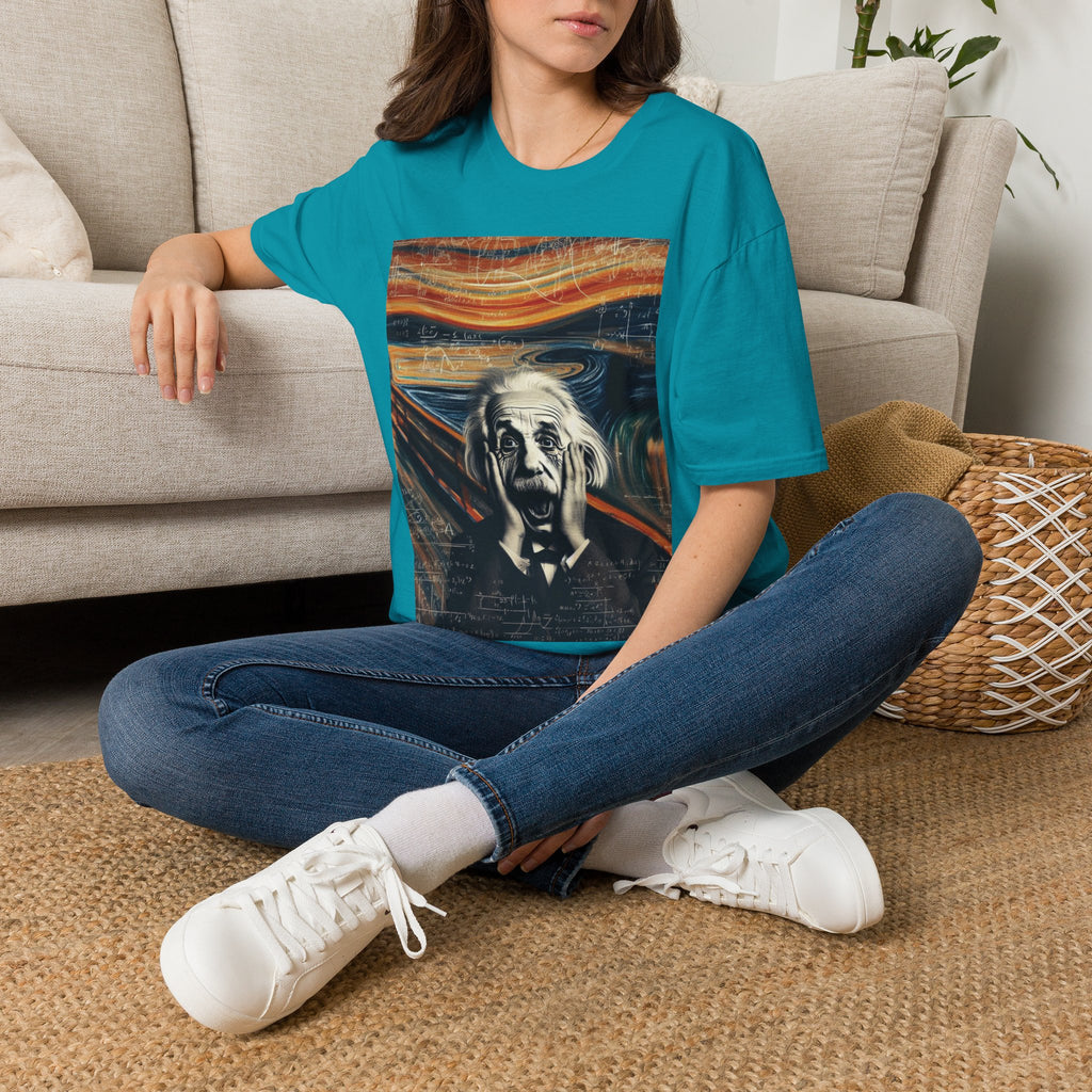 Funny Einstein Unisex Softstyle T-Shirt Edvard Munch Scream Cotton Gift Men Lady