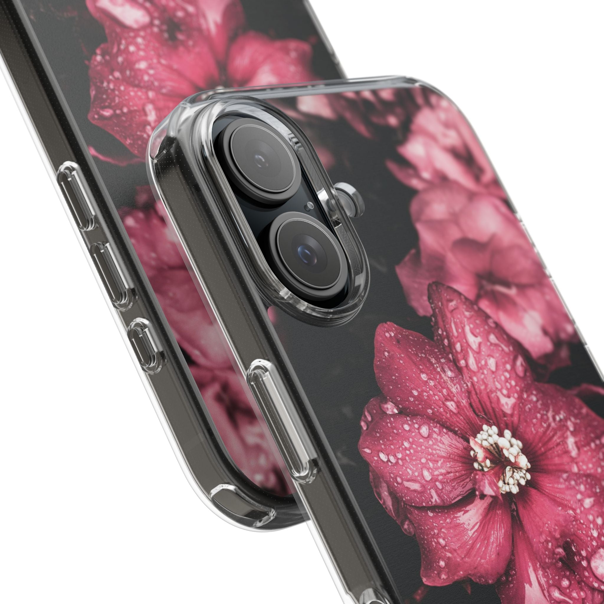 Pink Flowers Clear Cases iPhone Case Samsung Phone Case Unique Gift Cute Phone Cover Unique iPhone 17 Pro Max Phone Case