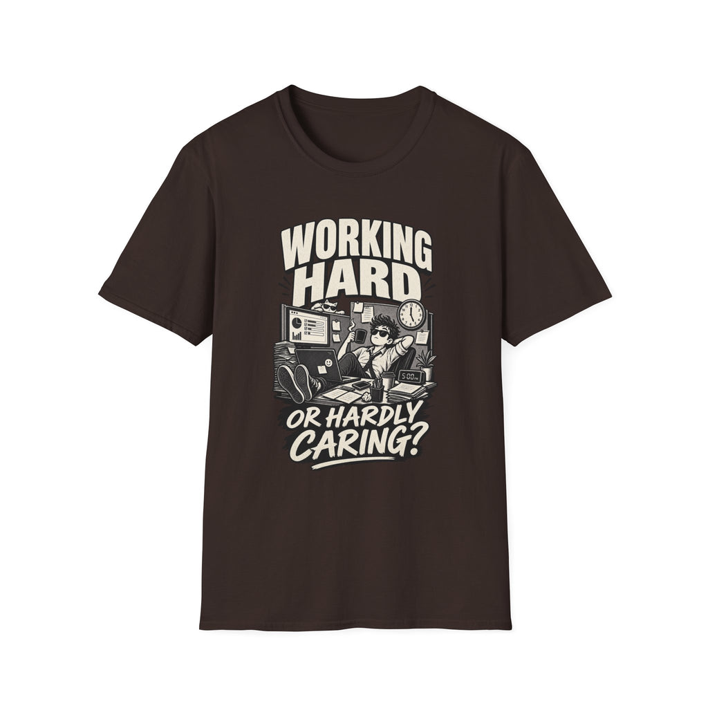 Funny Dark Humor Tshirt — Funny Office Tshirt Dark Humor Graphic Tee Unique Coworker Gift WORKING HARD Shirt