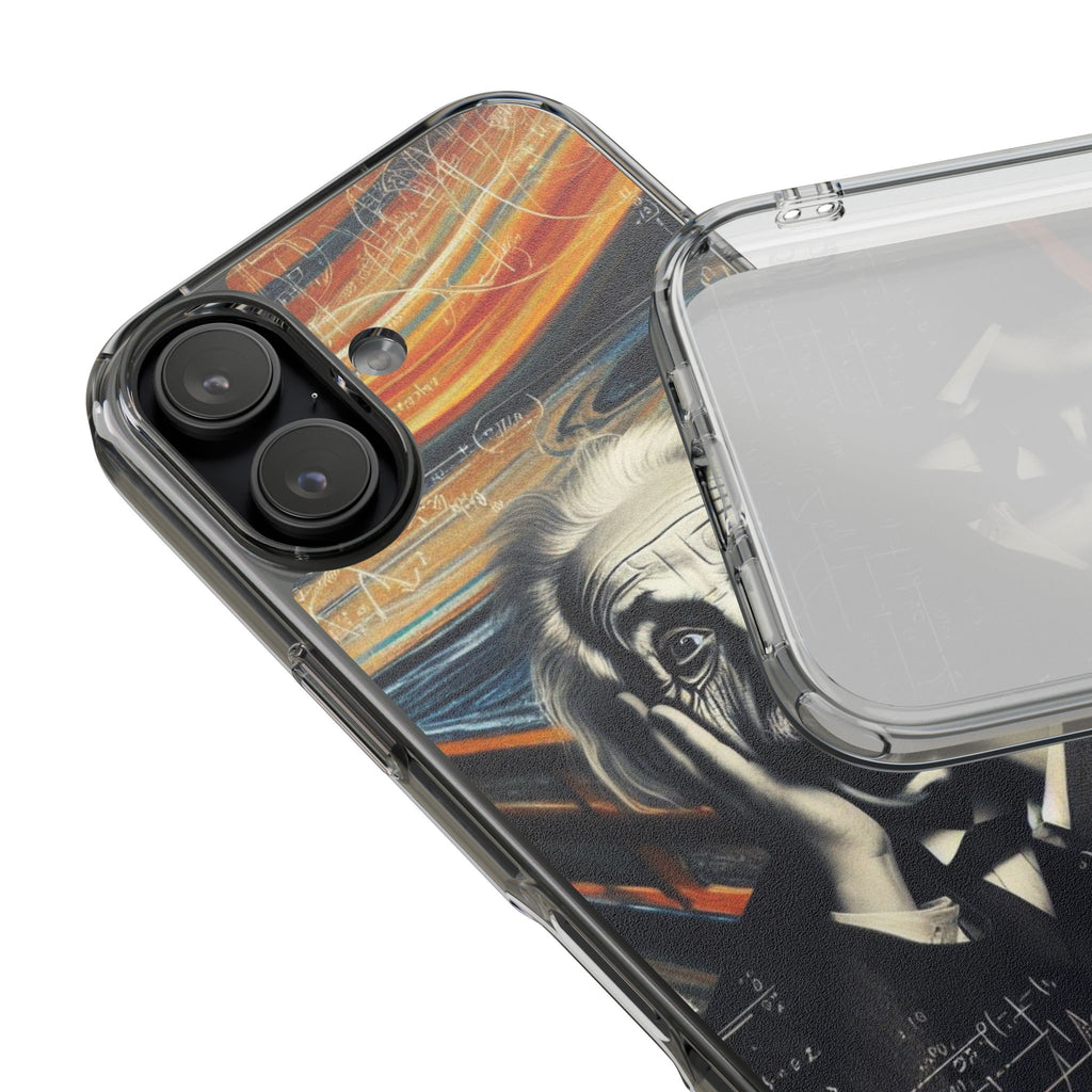 Funny Einstein Clear Phone Cases Edvard Munch Scream Unique iPhone Samsung Cases