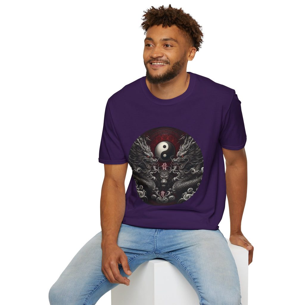 Dragon T-shirt Men Women Graphic Tee Clothing Apparel Symbol Ying Yang Best Gift