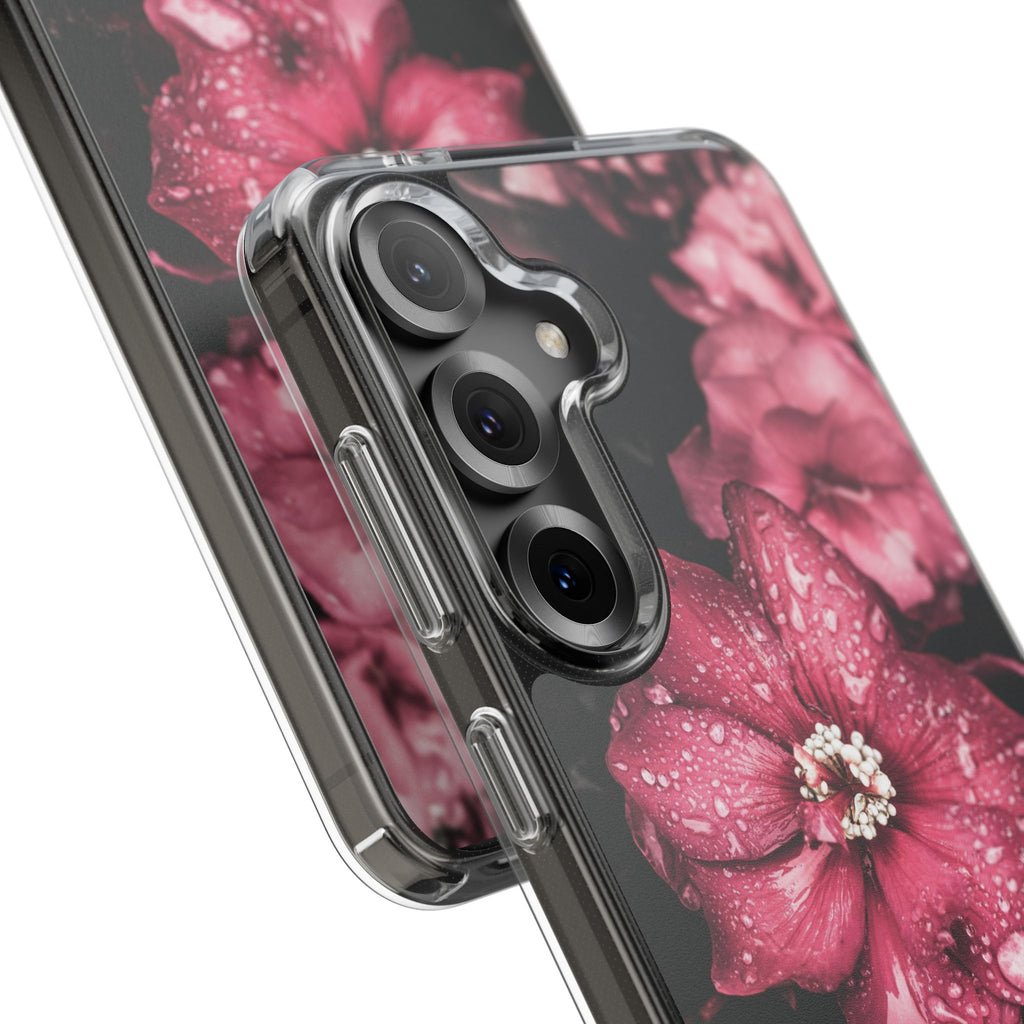 Pink Flowers Clear Cases iPhone Case Samsung Phone Case Unique Gift Cute Phone Cover Unique iPhone 17 Pro Max Phone Case