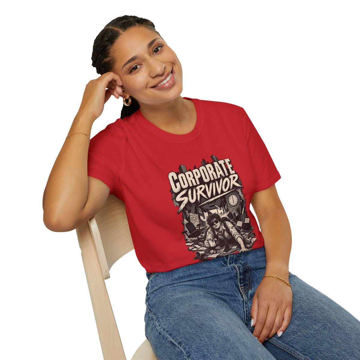 Funny Dark Humor Tshirt — Funny Office Tshirt Dark Humor Graphic Tee Unique Coworker Gift CORPORATE SURVIVOR Shirt