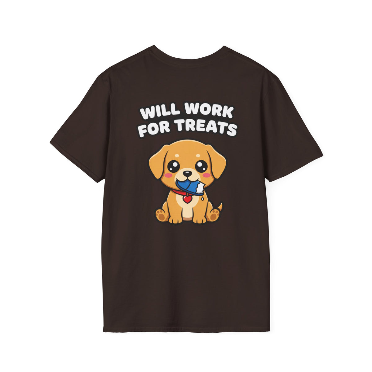 Cute Labrador Shirt Will Work For Treats Funny Dog Lover Unisex Softstyle Tee Gift