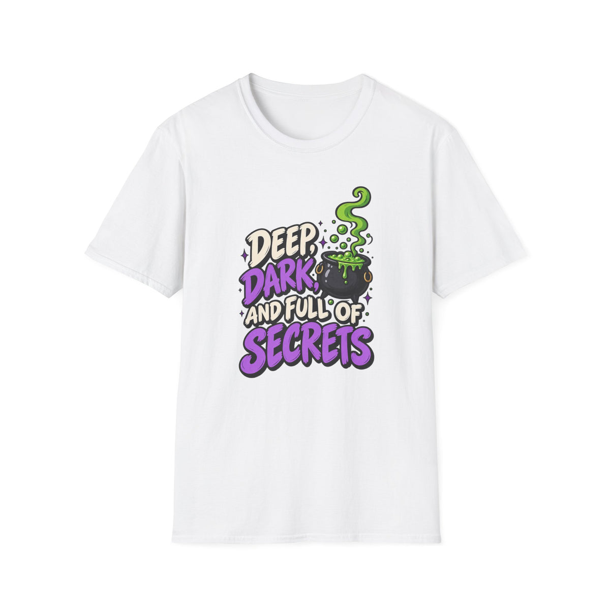Funny Halloween Shirt DEEP DARK AND FULL OF SECRETS Novelty Tee Graphic T-Shirt