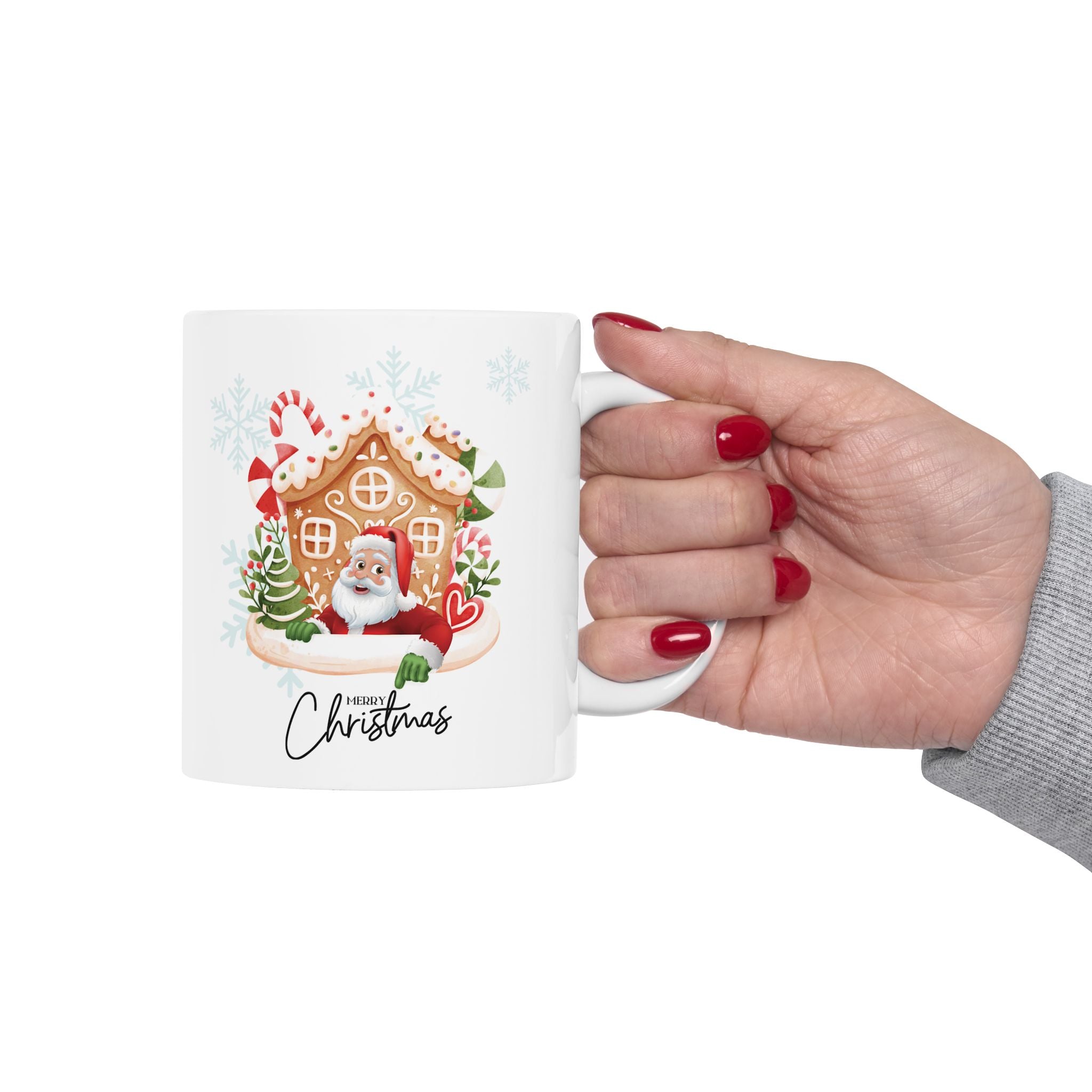 Funny Santa Claus Merry Christmas Mug Unique Cute Ceramic Coffee Cup Gift Kids 11oz