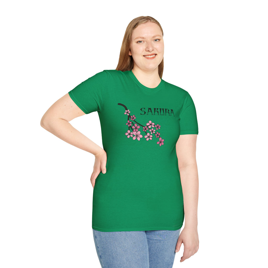 Sakura T-Shirt Japanese Art Shirt Unisex Softstyle Cherry Blossom Flower T-shirt