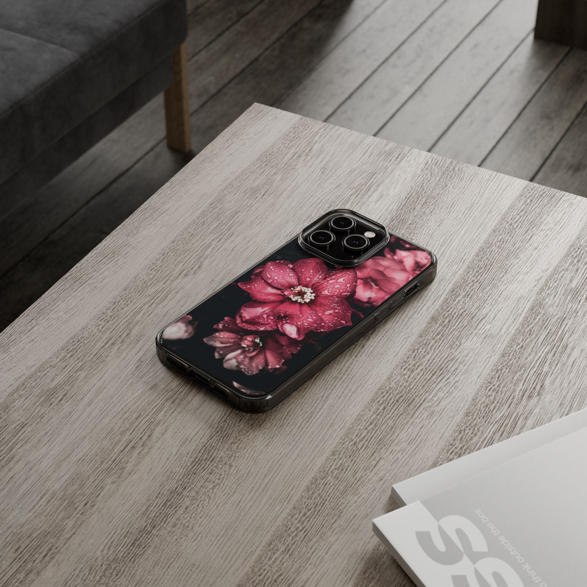 Pink Flowers Clear Cases iPhone Case Samsung Phone Case Unique Gift Cute Phone Cover Unique iPhone 17 Pro Max Phone Case