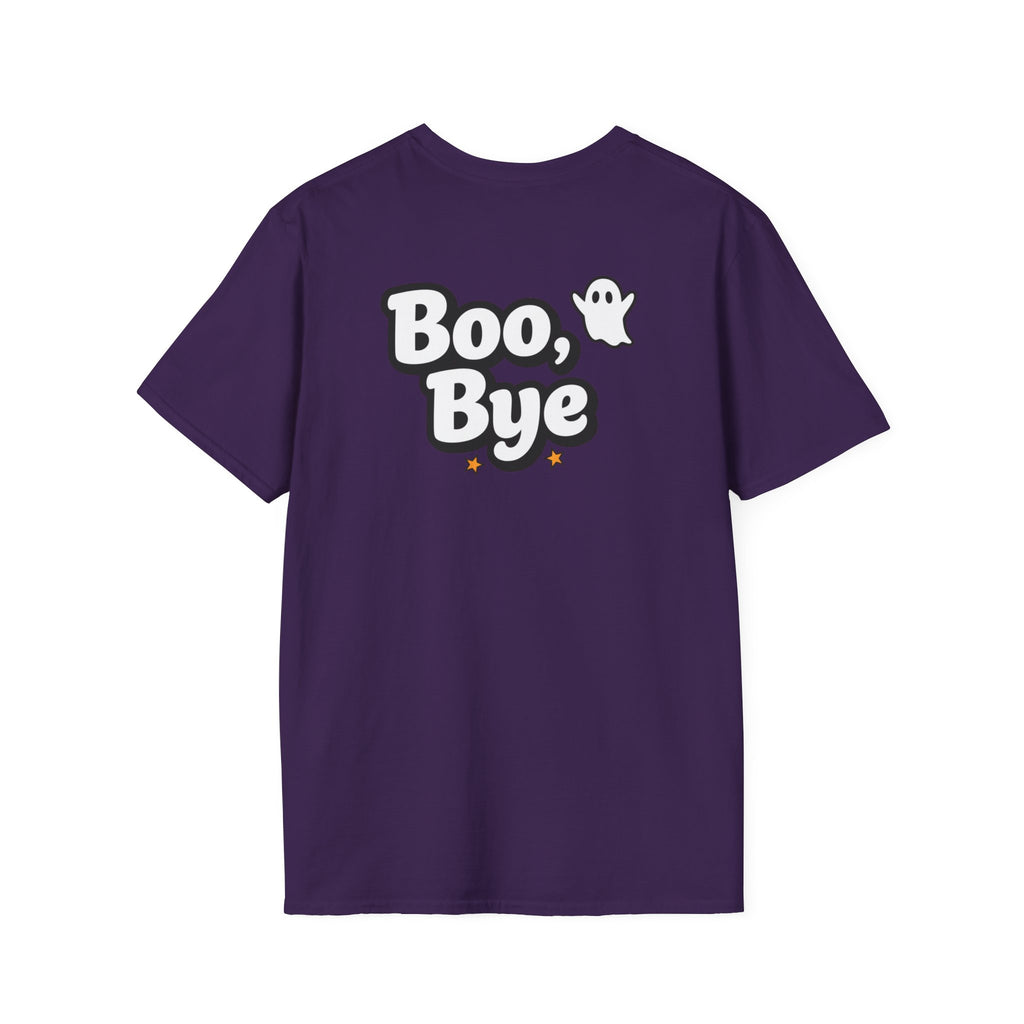 Dark Humor Halloween Shirt Boo Bye Funny Minimalist Ghost Sarcastic Unisex Softstyle Tee Adult Halloween Gift