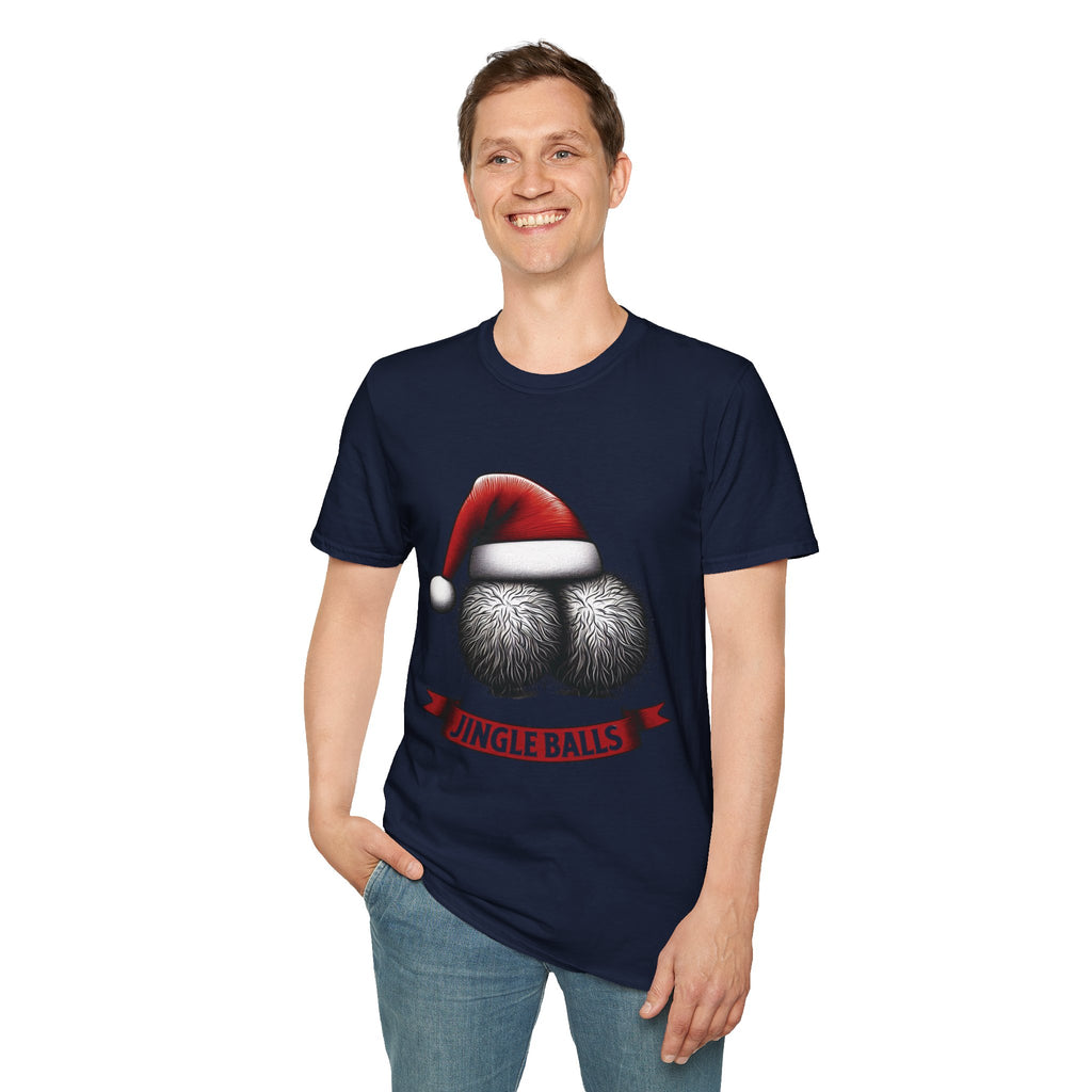 Tshirt Jingle Balls Funny Christmas T-Shirt Xmas Gift Tops Unisex Softstyle 2027