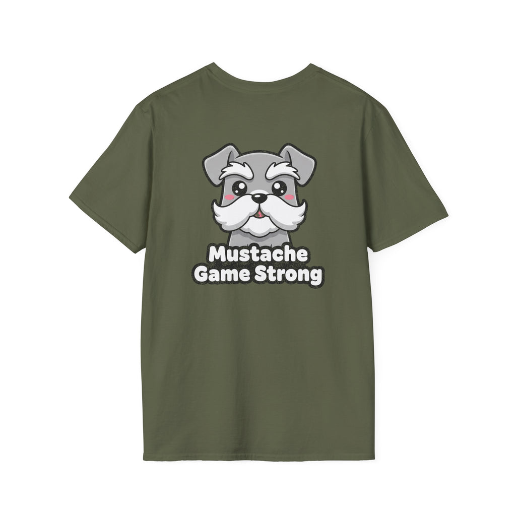 Cute Schnauzer Shirt Mustache Game Strong Funny Dog Lover Unisex Softstyle Tee Gift