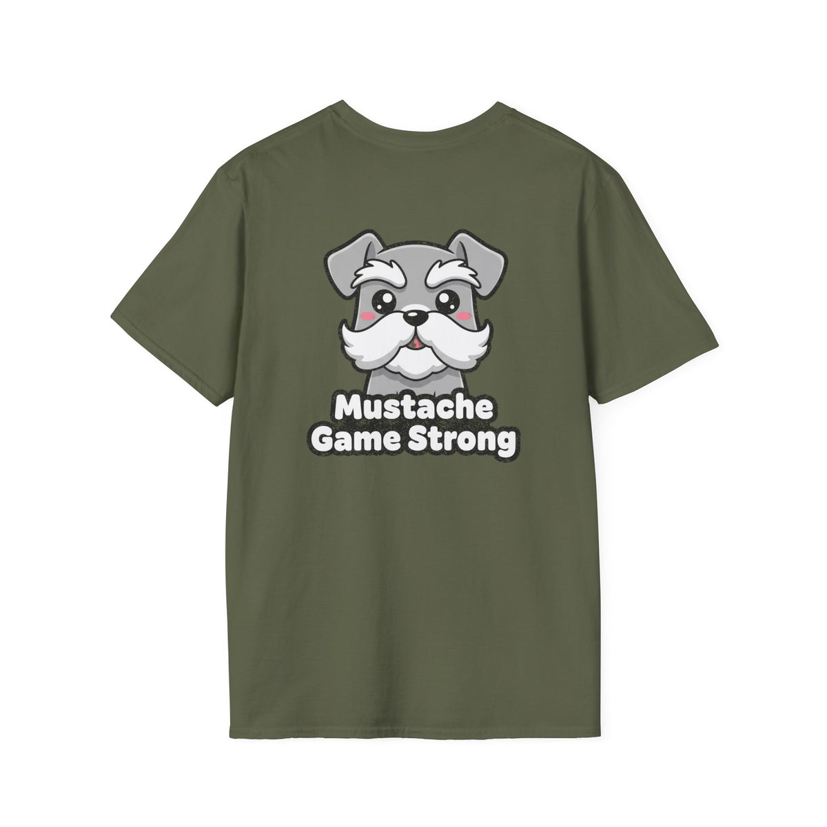 Cute Schnauzer Shirt Mustache Game Strong Funny Dog Lover Unisex Softstyle Tee Gift