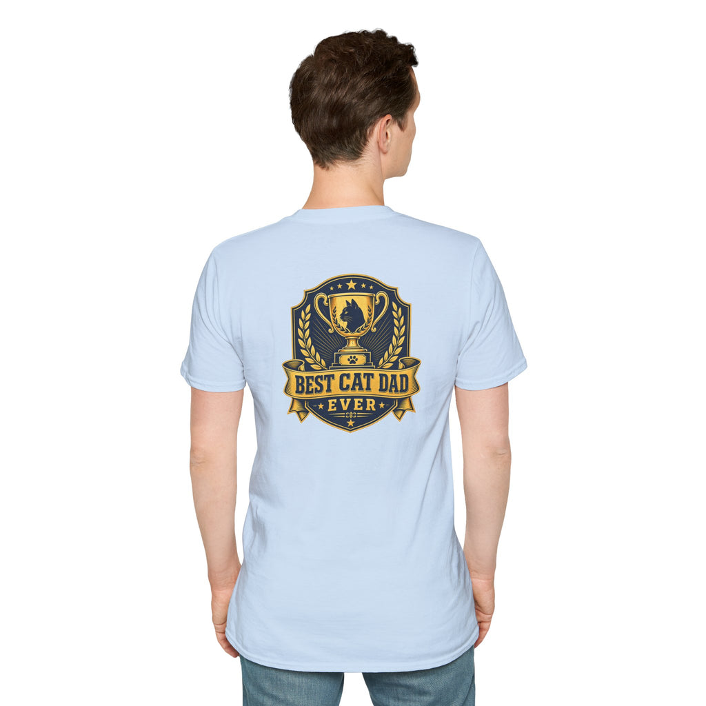 Best Cat Dad Ever Shirt Vintage Trophy Badge Cat Lover Graphic Tee Dark Humor Tee Unique Gift Funny Tshirt