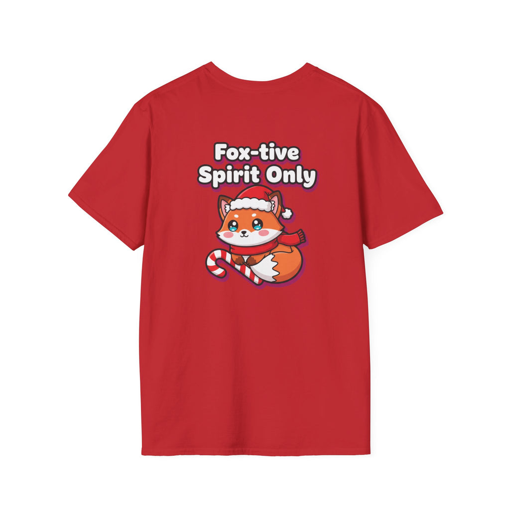 Cute Christmas Shirt Foxtive Spirit Only Funny Animal Unisex Softstyle Tee Christmas Gift