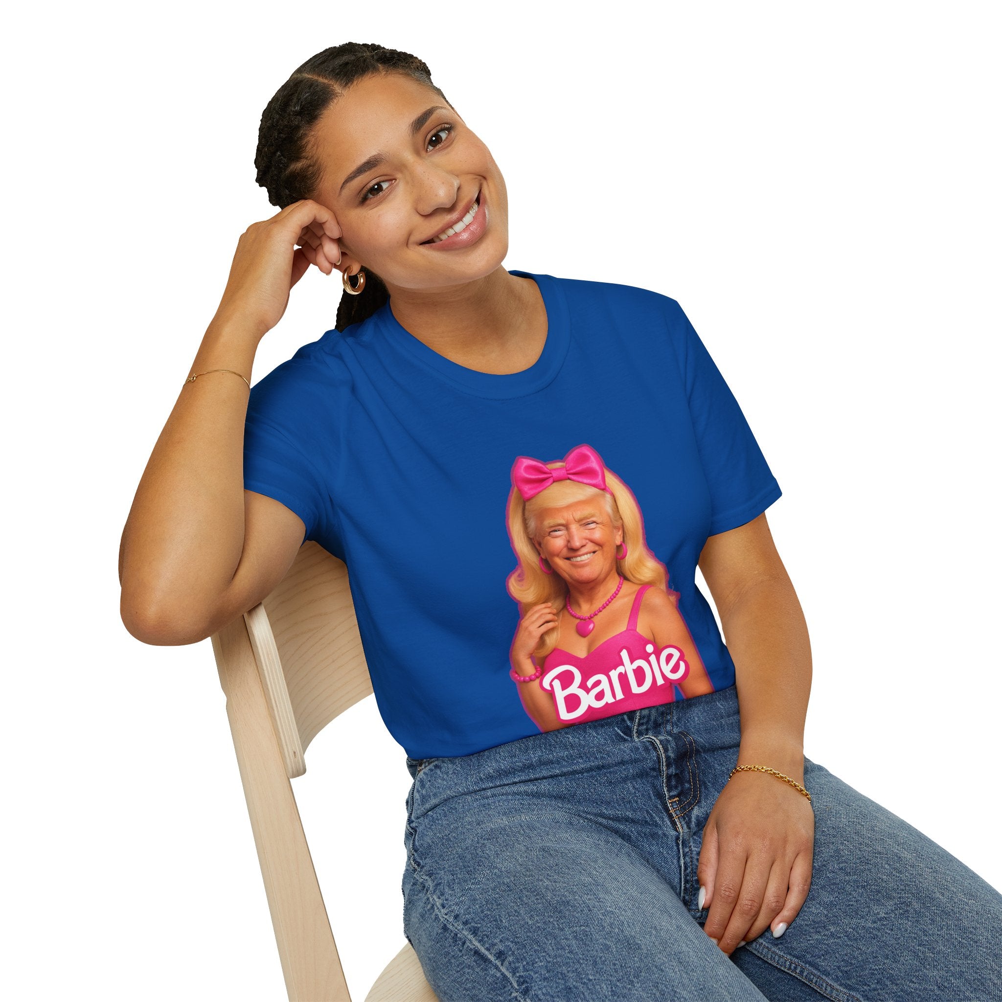Funny Unique Donald Trump Barbie Unisex T-Shirt Best Gag Gift Cotton Print Soft