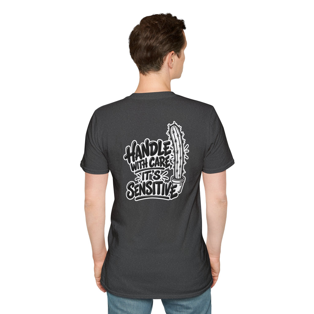 Dark Humor Funny Plant Shirt Handle With Care It's Sensitive Novelty Cactus Tshirt Tee Unique Gift