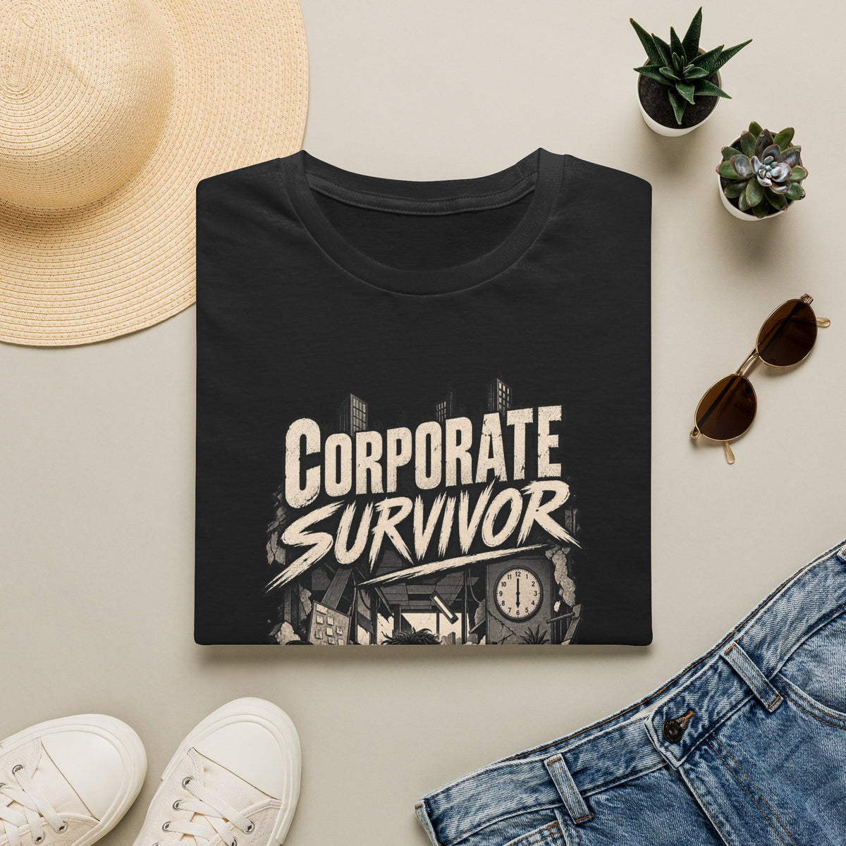 Funny Dark Humor Tshirt — Funny Office Tshirt Dark Humor Graphic Tee Unique Coworker Gift CORPORATE SURVIVOR Shirt