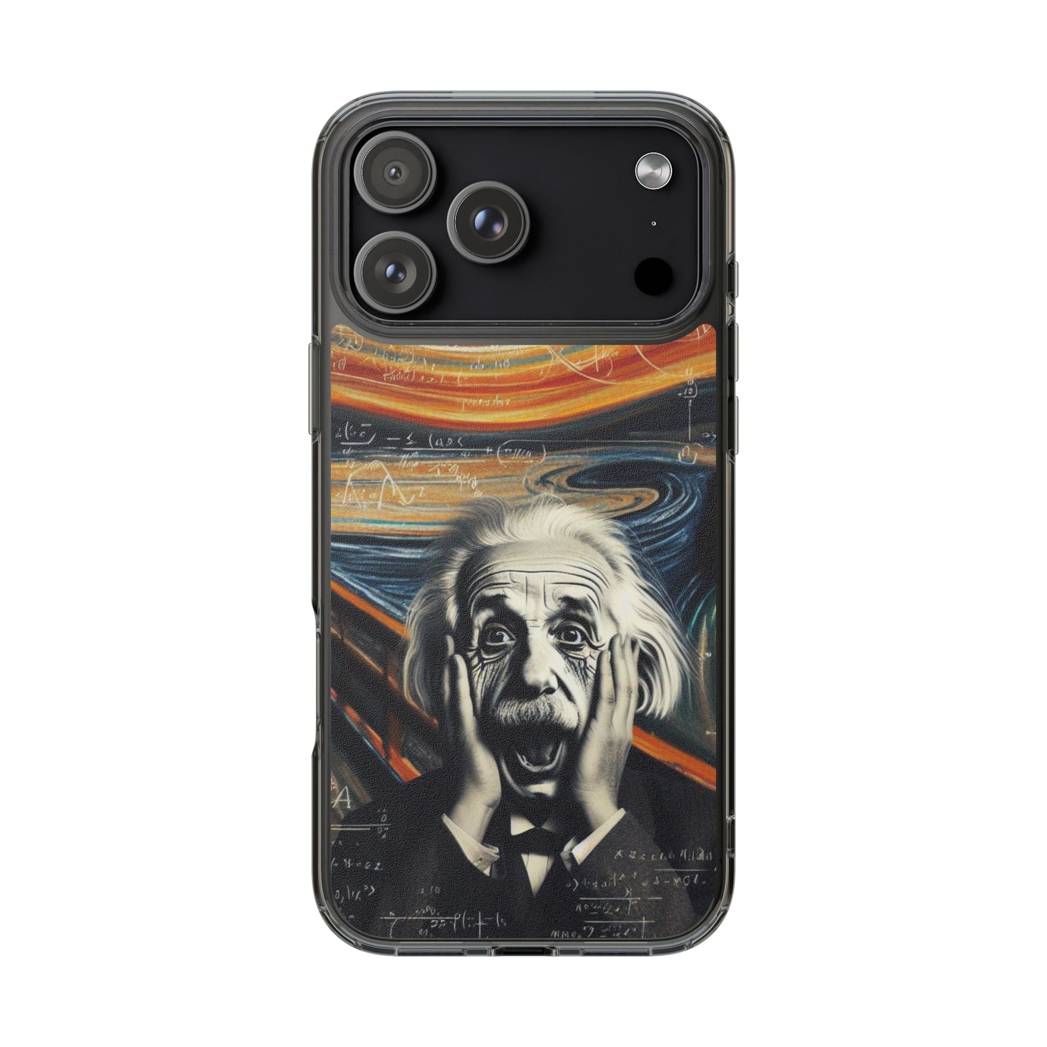 Funny Einstein Clear Phone Cases Edvard Munch Scream Unique iPhone Samsung Cases