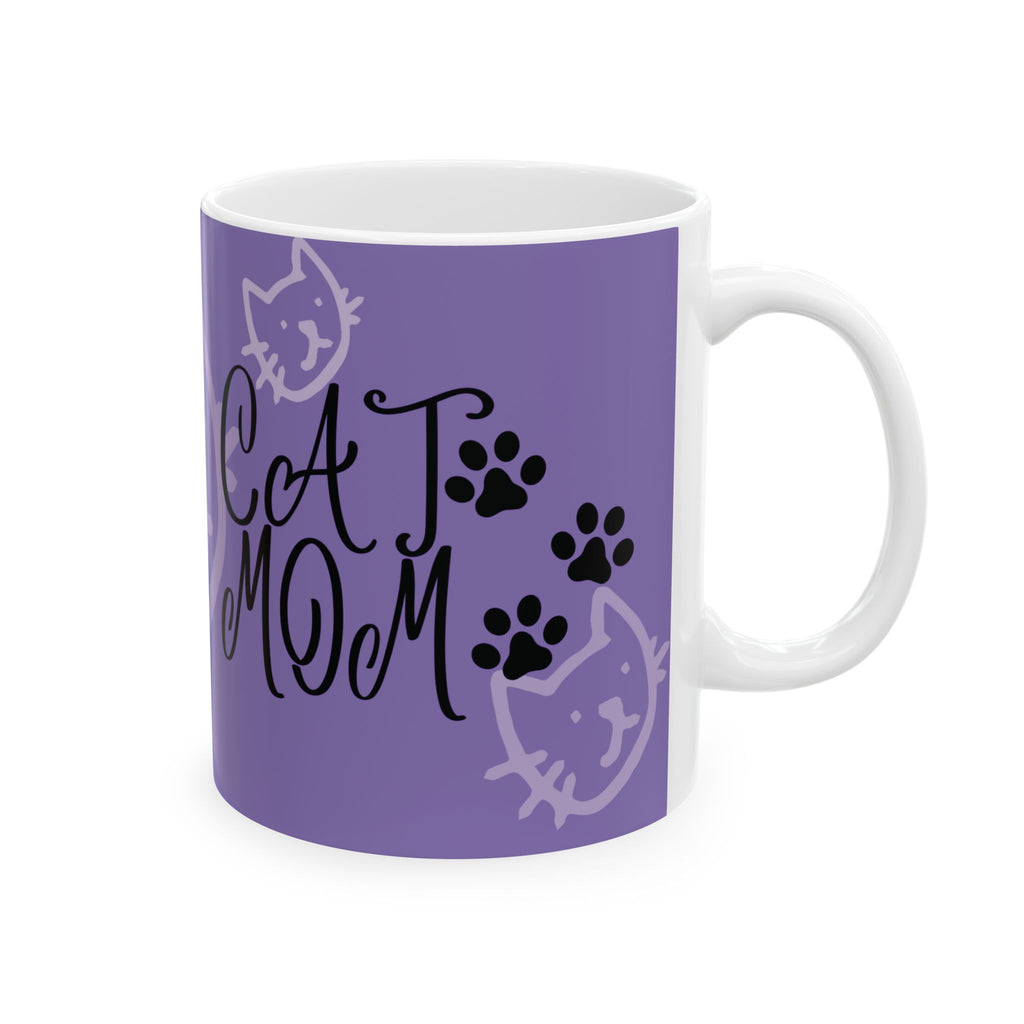 Cat Mom For Lover Funny Coffee Tea Ceramic Mug Office Work Cup Gift Cute Pet Mug