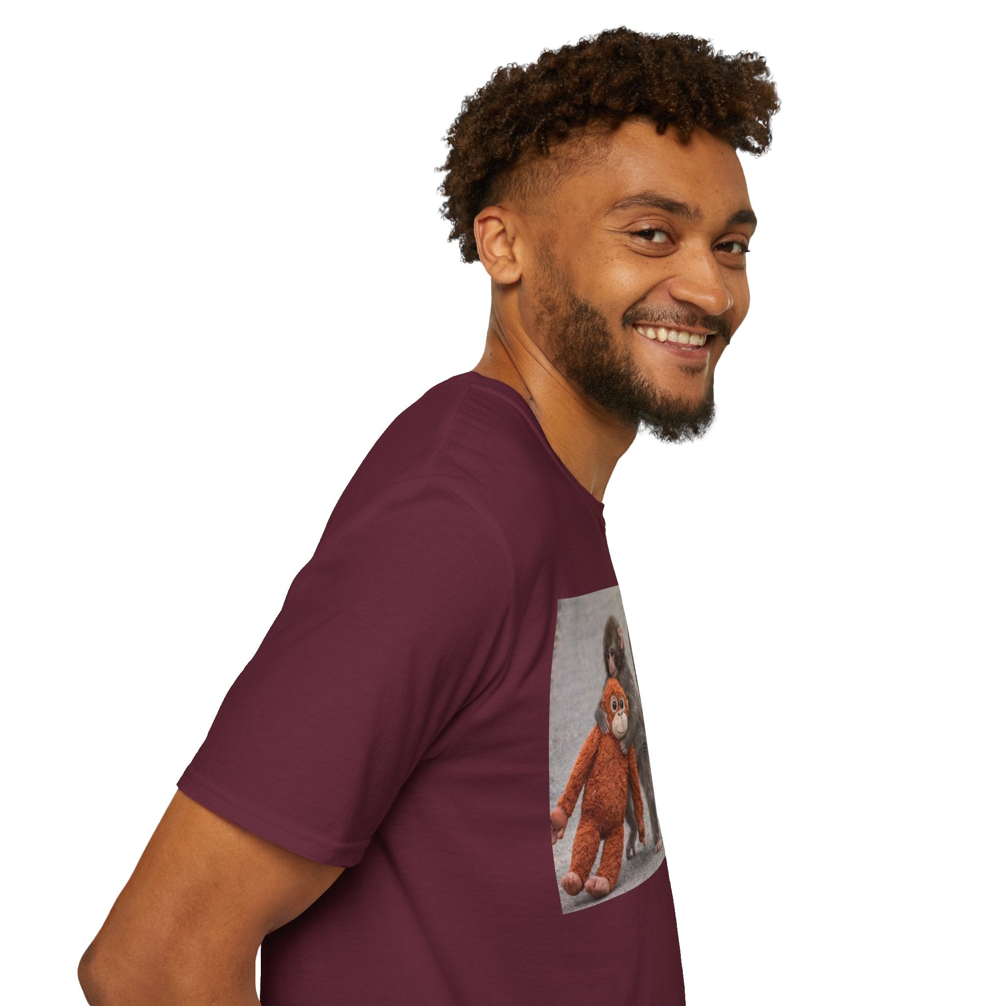 Funny Punch Monkey Viral Animal Tshirt Cute Trendy Unisex Softstyle T-Shirt Gift