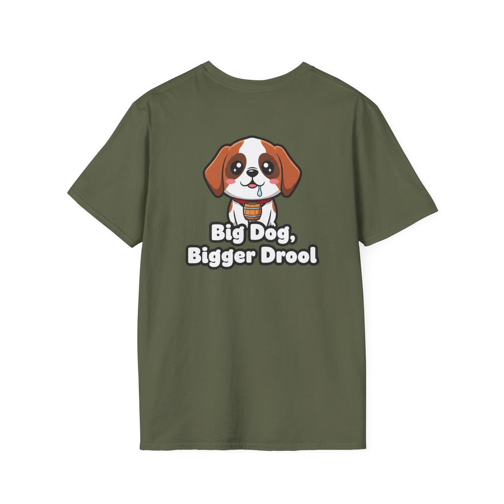 Cute Saint Bernard Shirt Big Dog, Bigger Drool Funny Dog Lover Unisex Softstyle Tee Gift