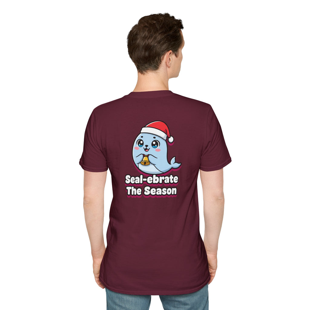 Cute Christmas Shirt Sealebrate The Season Funny Animal Unisex Softstyle Tee Christmas Gift