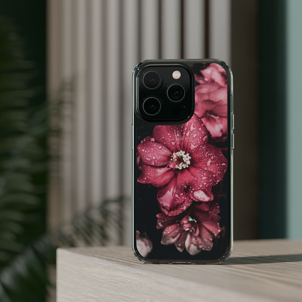 Pink Flowers Clear Cases iPhone Case Samsung Phone Case Unique Gift Cute Phone Cover Unique iPhone 17 Pro Max Phone Case