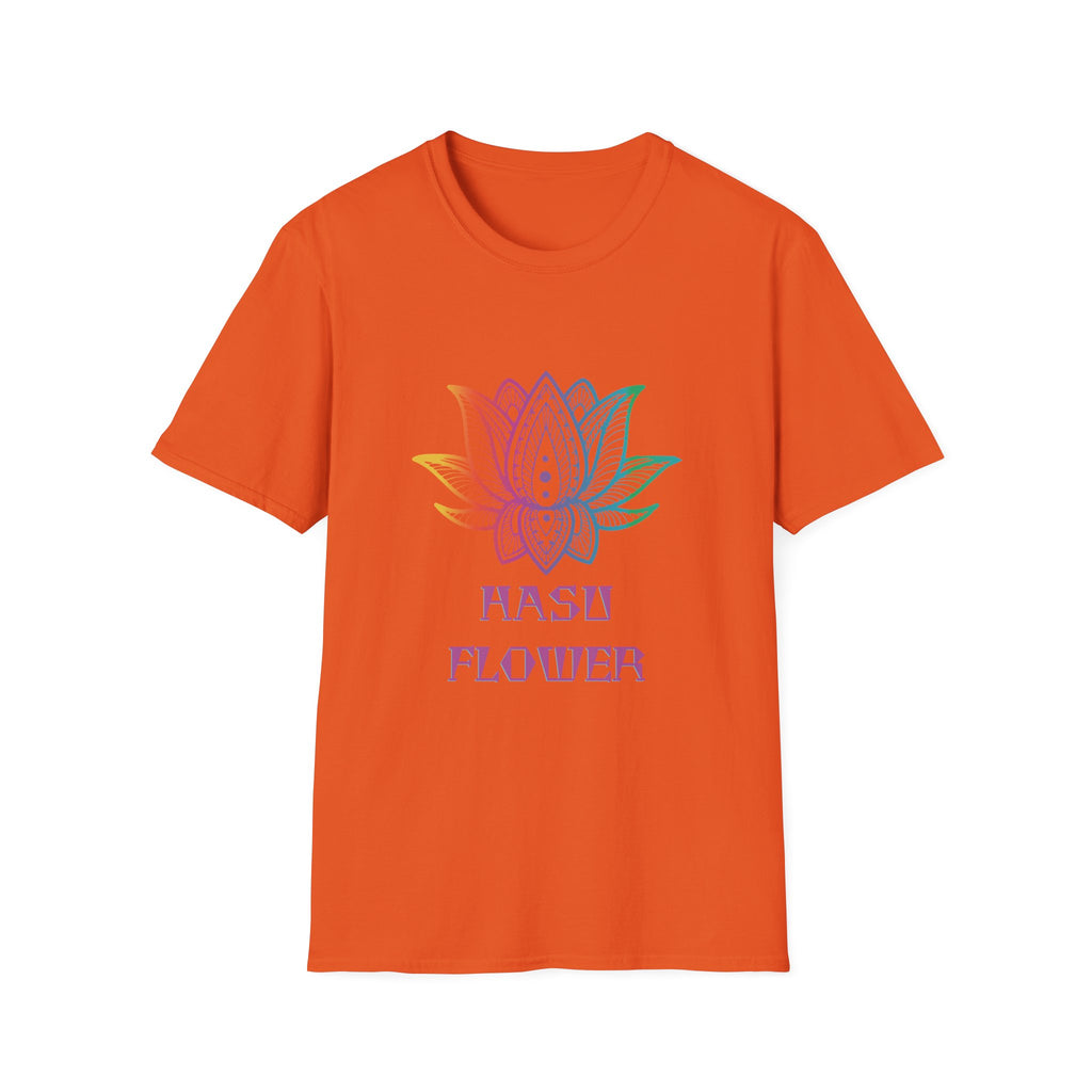 Hasu Japanese Art Shirt Unisex Softstyle Lotus Flower T-shirt Japan Flower Gift