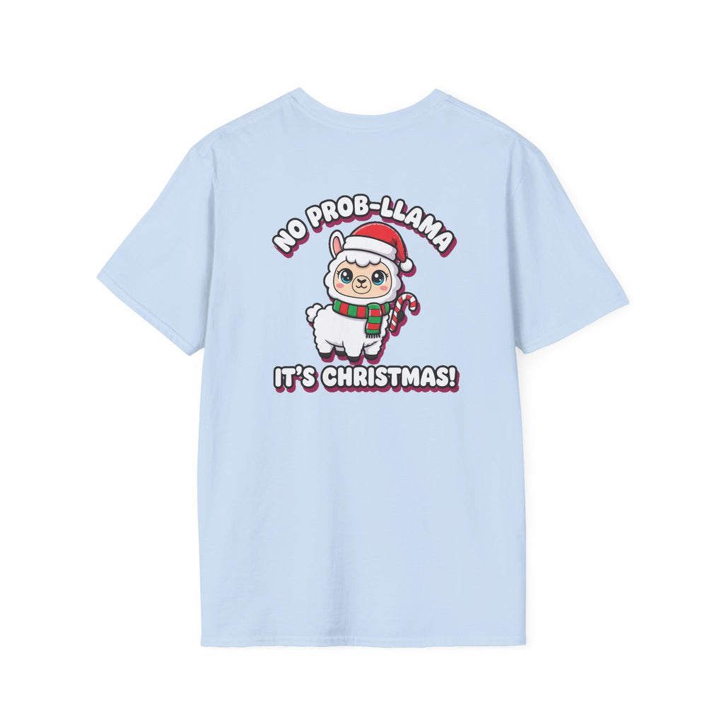 Cute Christmas Shirt No Prob Llama Its Christmas Funny Animal Unisex Softstyle Tee Christmas Gift
