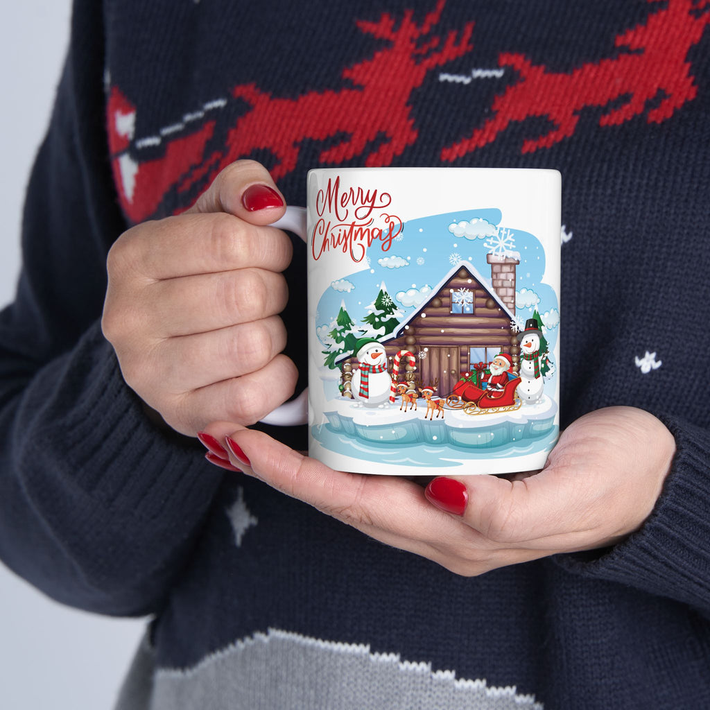 Christmas Mug Funny Santa Claus Mug Unique Cute Snowman Coffee Cup Tea Gift Kids 11oz