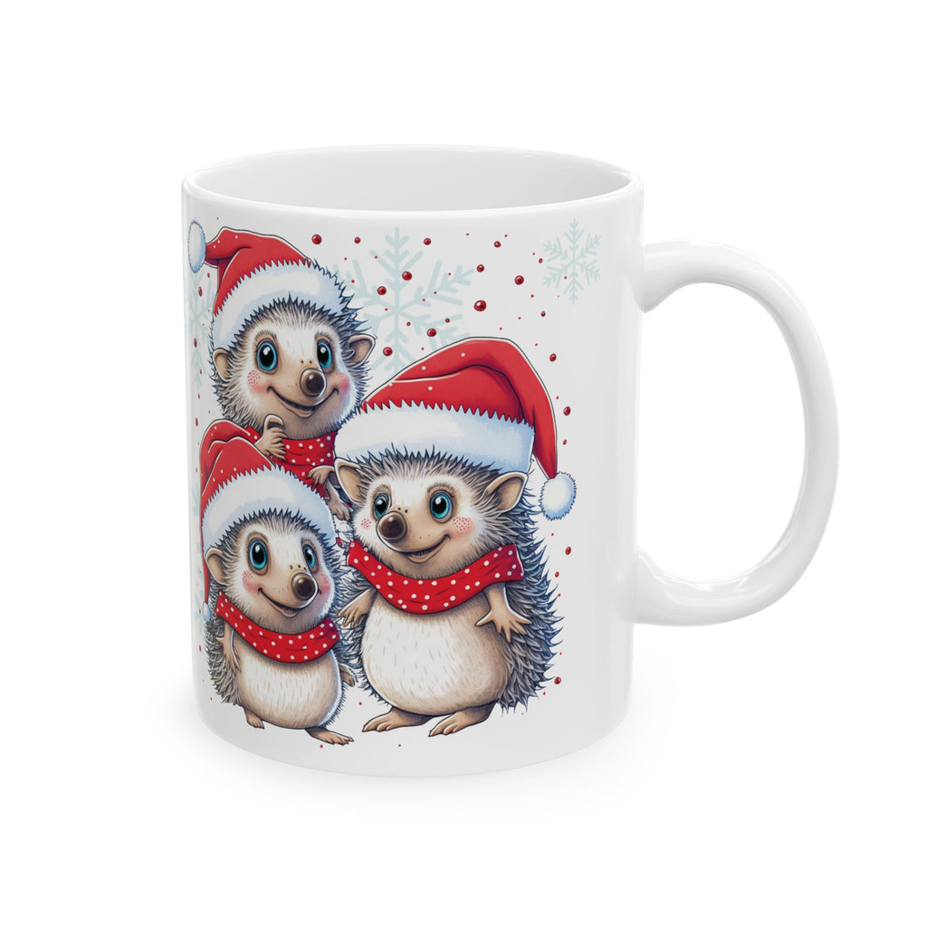 Christmas Ceramic Mug Hedgehog Mug Best Gift Holiday Festive Cup Cute Christmas