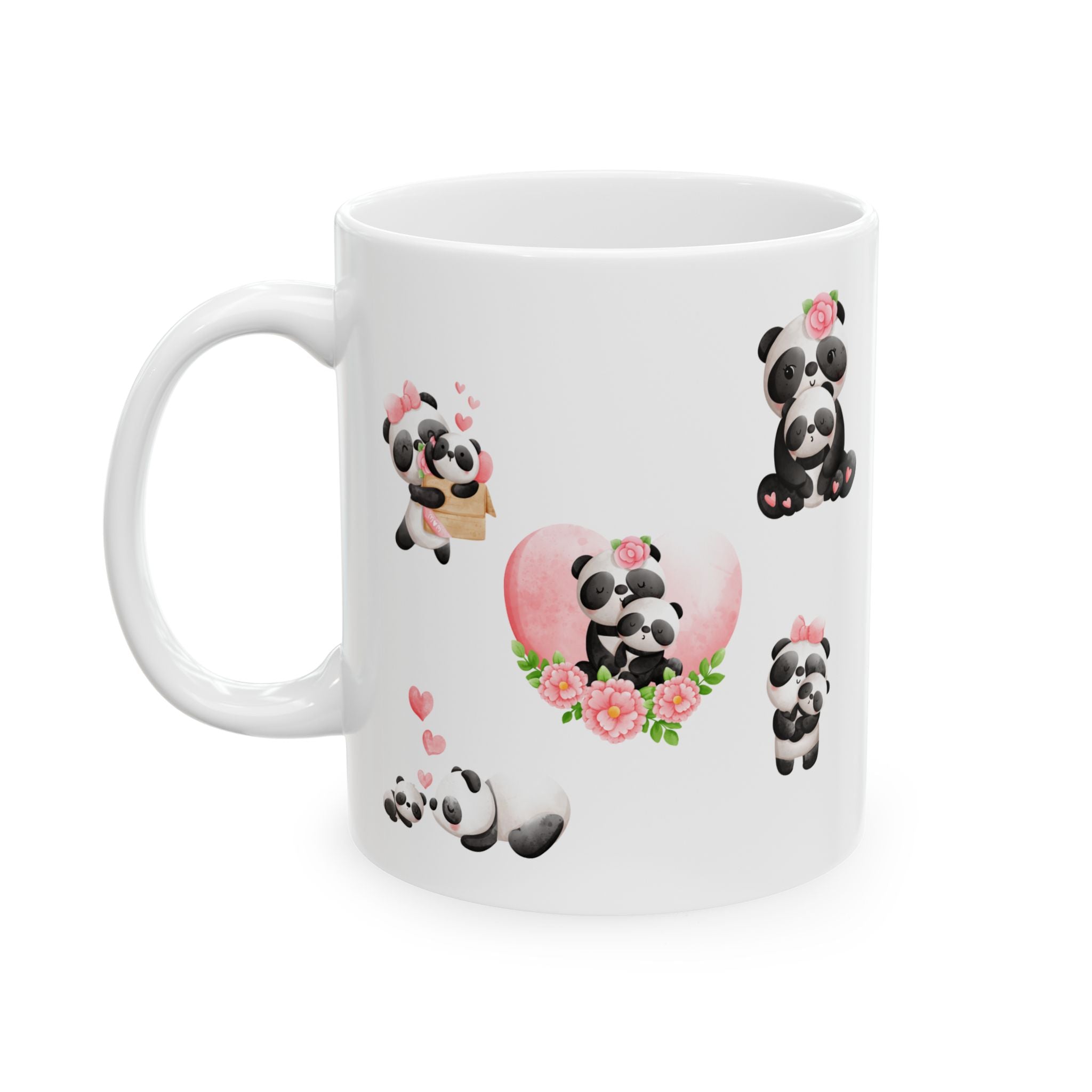 Cute Panda Mug Mom Love Tea Coffee Cup Ceramic Mug Gift Kids Women Lady Mother