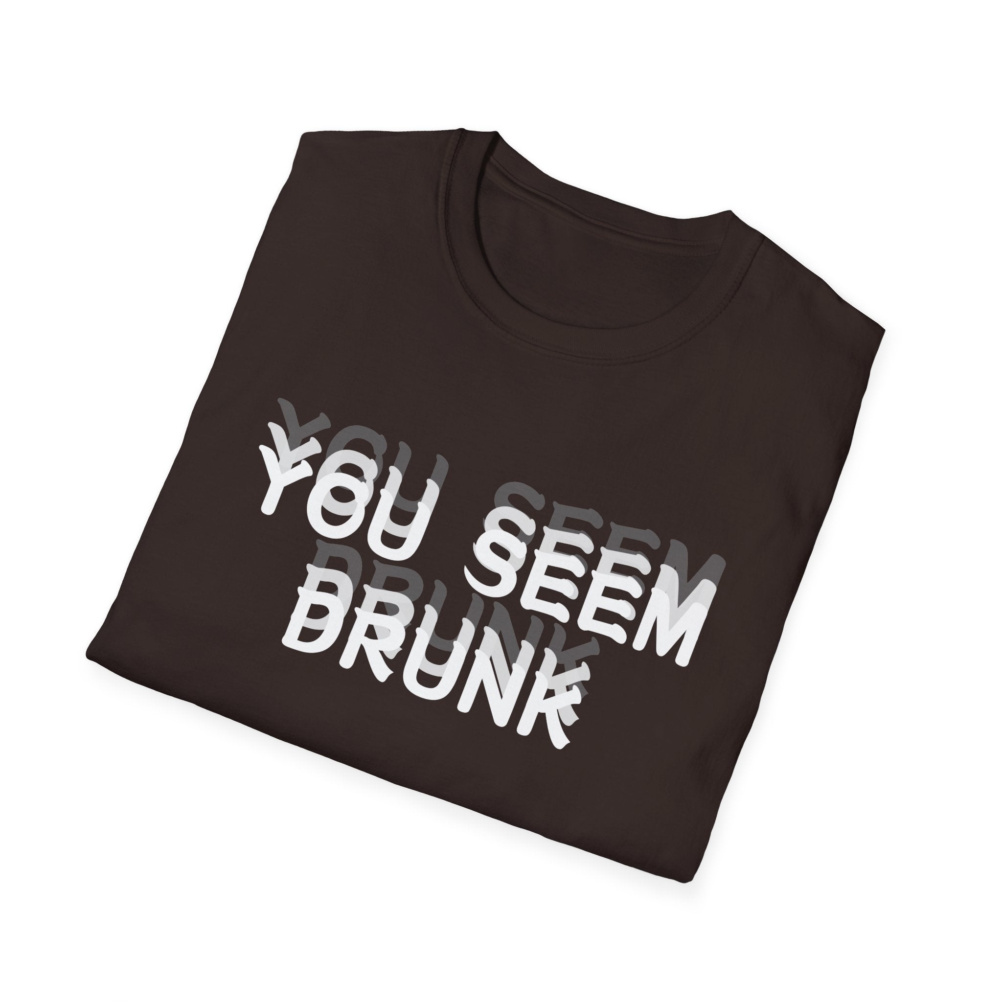 Funny You Seem Drunk Meme T-Shirt - Funny Sarcastic Humor Vintage Tee Gift Unisex Softstyle T-Shirt