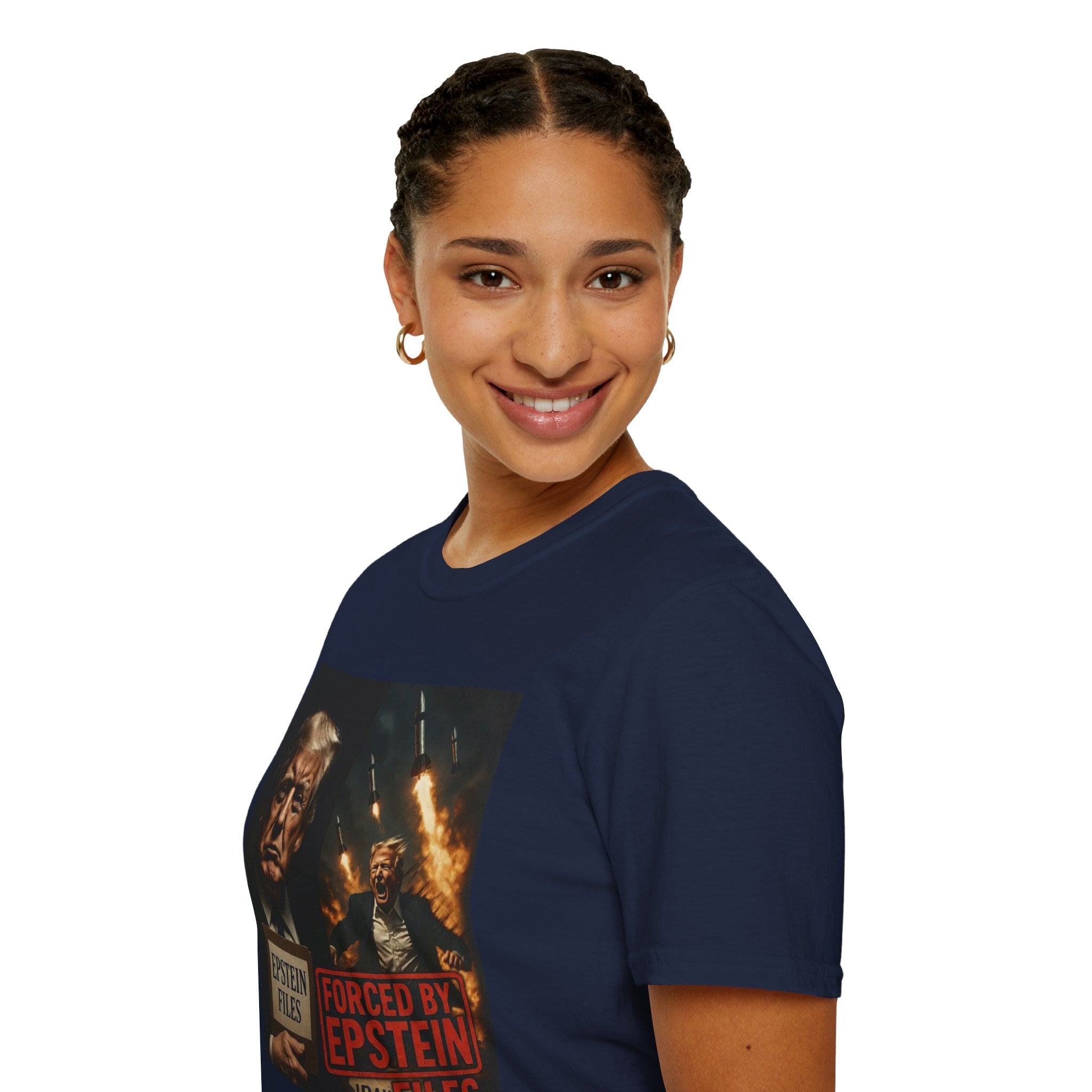 Funny Trump-Epstein T-Shirt Conspiracy Theory Unique Unisex Softstyle Tshirt