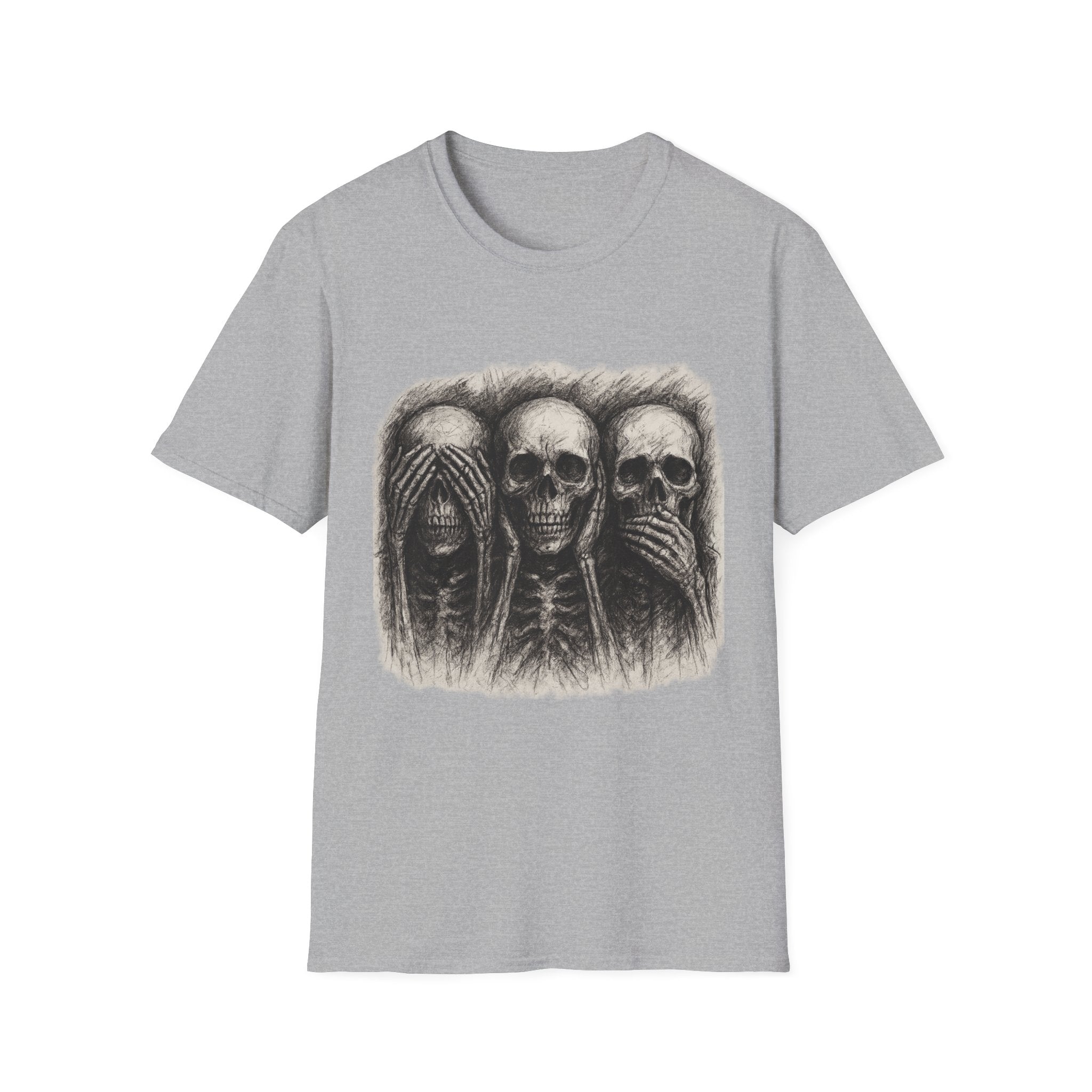 Mens Skull T-shirt Graphic Tees Skeleton Apparel Clothing Skulls Accessories Best Gift