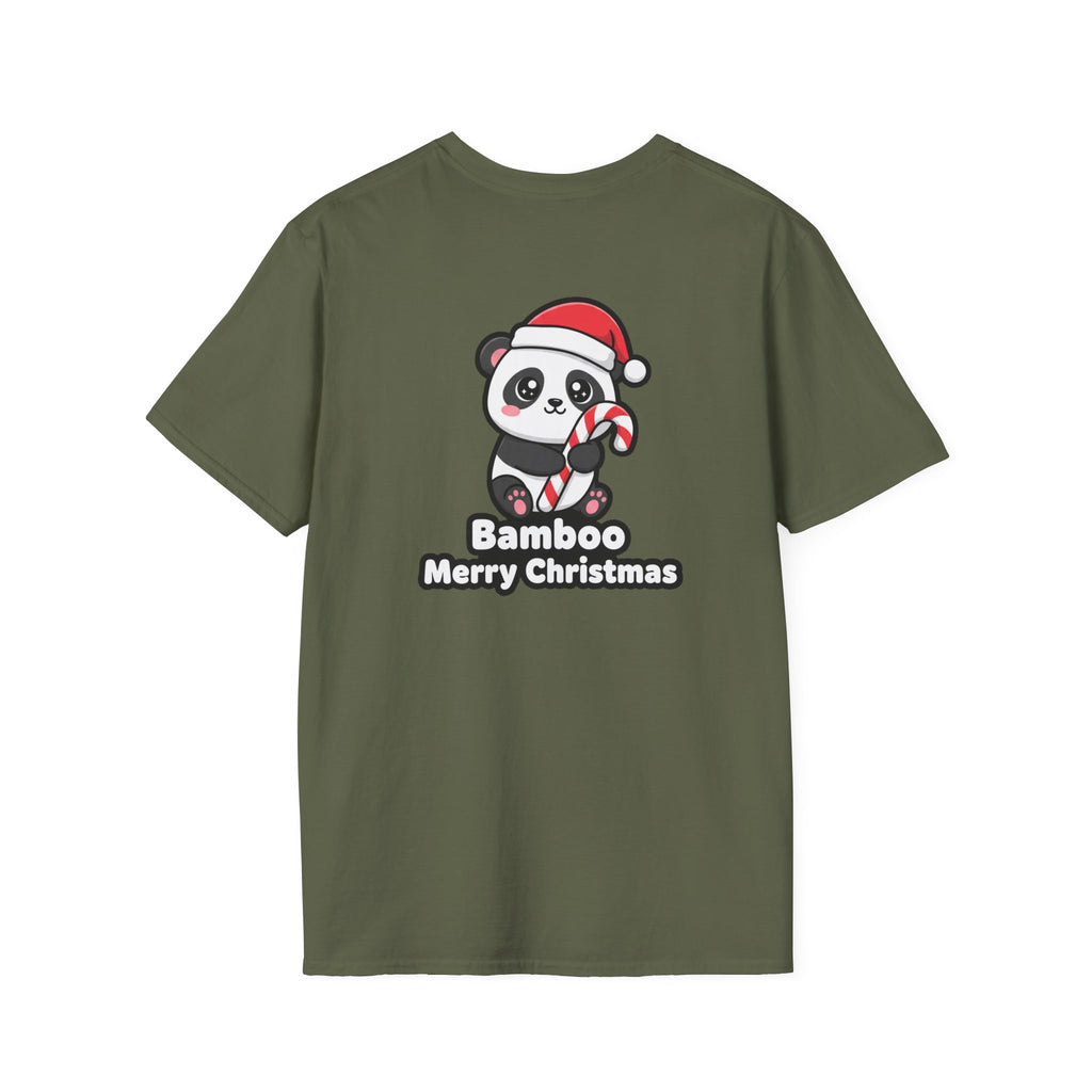 Cute Christmas Shirt Bamboo Merry Christmas Funny Animal Unisex Softstyle Tee Christmas Gift