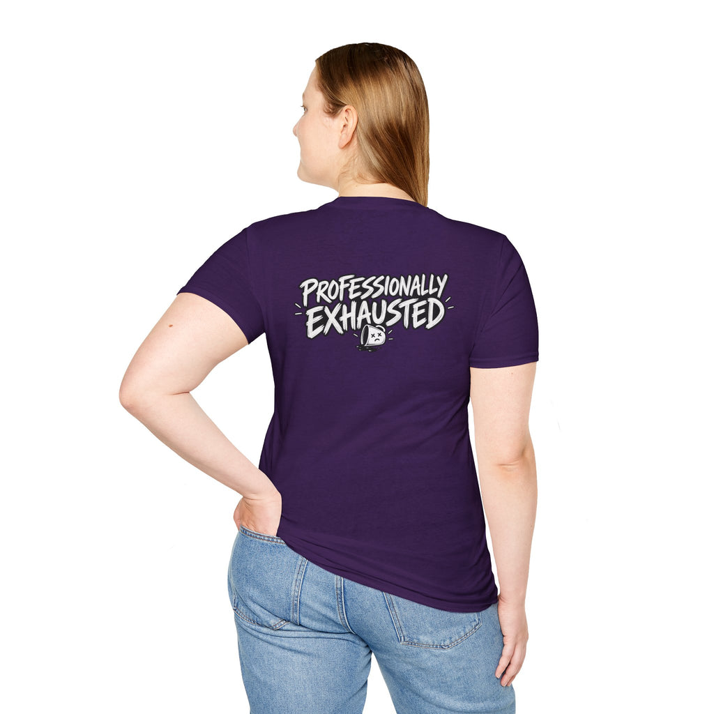 Funny Dark Humor Shirt Professionally Exhausted Funny Office Tee Unique Gift